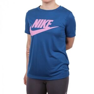 NIKE Women's Sportswear Logo Tee Blue and Pink size M